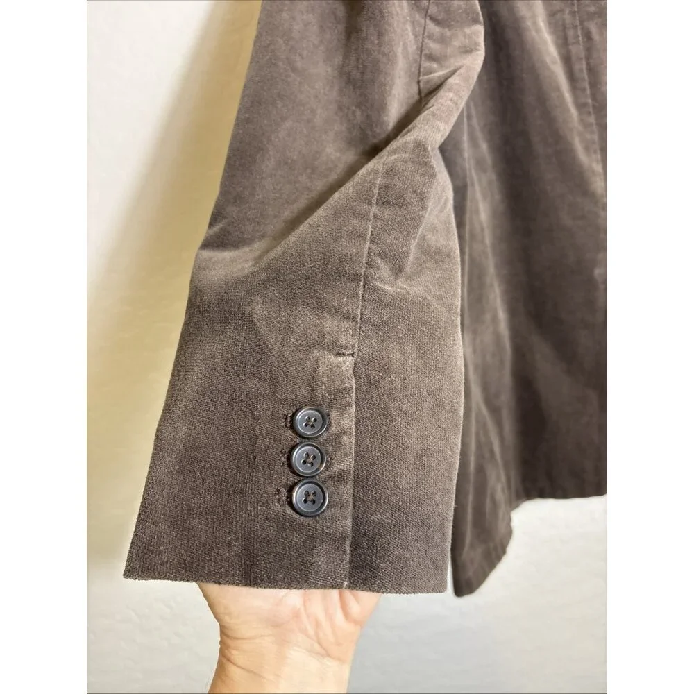 Gap Men XL Brown Suede Cotton Academia Y2K VTG Preppy 2-Button Blazer Grandpa‎